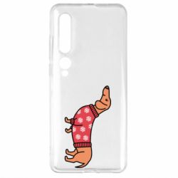 Чехол для Xiaomi Mi10/10 Pro New Year's Dachshund - PrintSalon