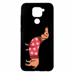 Чехол для Xiaomi Redmi Note 9/Redmi 10X New Year's Dachshund - PrintSalon