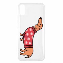 Чехол для Xiaomi Redmi 9a New Year's Dachshund