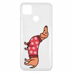 Чехол для Xiaomi Redmi 9c New Year's Dachshund