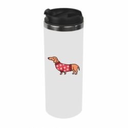 Термокружка New Year's Dachshund - PrintSalon