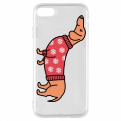 Чехол для iPhone 8 New Year's Dachshund - PrintSalon