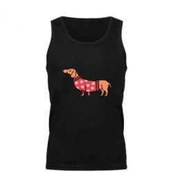 Мужская майка New Year's Dachshund - PrintSalon