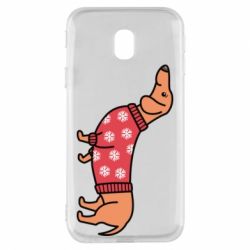Чехол для Samsung J3 2017 New Year's Dachshund - PrintSalon