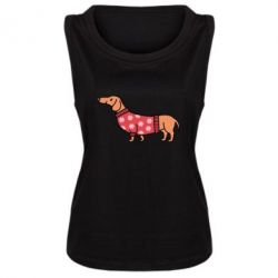 Женская майка New Year's Dachshund - PrintSalon