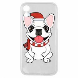 Чехол для iPhone XR New Year's French Bulldog
