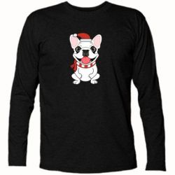Футболка з довгим рукавом New Year's French Bulldog - PrintSalon