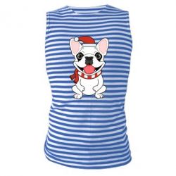 Майка-тільняшка New Year's French Bulldog - PrintSalon