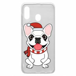 Чохол для Samsung A20 New Year's French Bulldog - PrintSalon