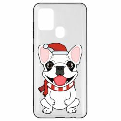 Чохол для Samsung A21s New Year's French Bulldog - PrintSalon