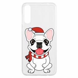 Чехол для Samsung A50 New Year's French Bulldog