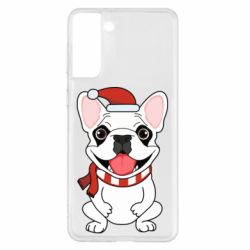 Чохол для Samsung S21+ New Year's French Bulldog - PrintSalon