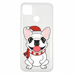 Чехол для Xiaomi Redmi 9c New Year's French Bulldog