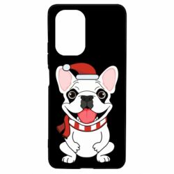 Чехол для Xiaomi Poco F3/K40 New Year's French Bulldog