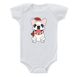 Дитячий бодік New Year's French Bulldog - PrintSalon