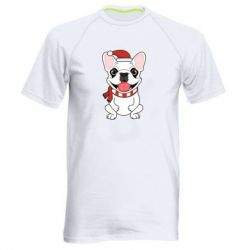 Чоловіча футболка для спорту New Year's French Bulldog - PrintSalon