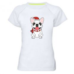 Жіноча футболка для спорту New Year's French Bulldog - PrintSalon