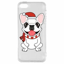 Чохол для iphone 5/5S/SE New Year's French Bulldog - PrintSalon