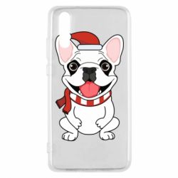 Чохол для Huawei P20 New Year's French Bulldog - PrintSalon