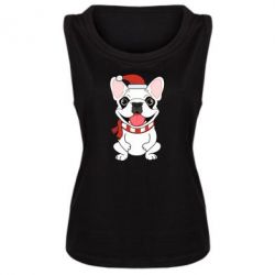 Майка жіноча New Year's French Bulldog - PrintSalon