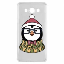 Чехол для Samsung J7 2016 New Year's Penguin - PrintSalon