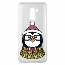 Чехол для Xiaomi Pocophone F1 New Year's Penguin - PrintSalon