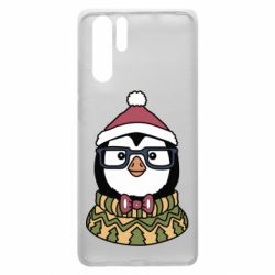 Чехол для Huawei P30 Pro New Year's Penguin - PrintSalon