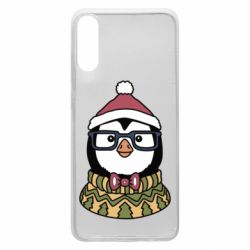 Чехол для Samsung A70 New Year's Penguin - PrintSalon