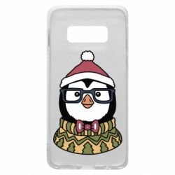 Чехол для Samsung S10e New Year's Penguin - PrintSalon
