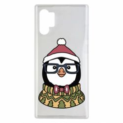 Чехол для Samsung Note 10 Plus New Year's Penguin - PrintSalon