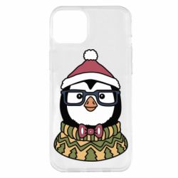 Чехол для iPhone 14 Plus New Year's Penguin - PrintSalon