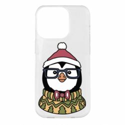 Чехол для iPhone 14 Pro New Year's Penguin - PrintSalon