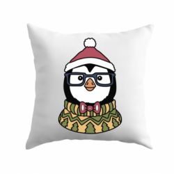 Подушка New Year's Penguin-PrintSalon Подушка New Year's Penguin