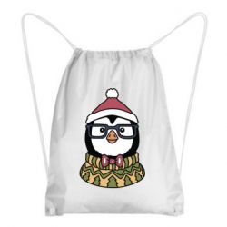 Рюкзак-мешок New Year's Penguin - PrintSalon