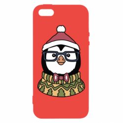 Чехол для iPhone5/5S/SE New Year's Penguin - PrintSalon