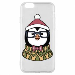 Чехол для iPhone 6/6S New Year's Penguin - PrintSalon