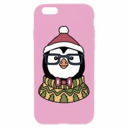 Чехол для iPhone 6 Plus/6S Plus New Year's Penguin - PrintSalon
