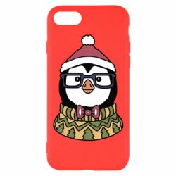 Чехол для iPhone 8 New Year's Penguin - PrintSalon