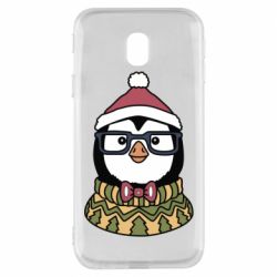 Чехол для Samsung J3 2017 New Year's Penguin - PrintSalon