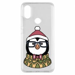 Чехол для Xiaomi Mi A2 New Year's Penguin - PrintSalon