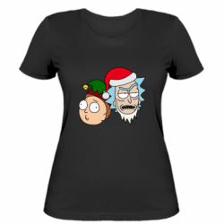 Женская футболка New Year's Rick and Morty - PrintSalon