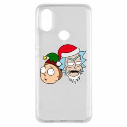 Чехол для Xiaomi Mi A2 New Year's Rick and Morty - PrintSalon