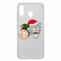 Чехол для Samsung A20 New Year's Rick and Morty - PrintSalon
