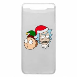 Чехол для Samsung A80 New Year's Rick and Morty - PrintSalon