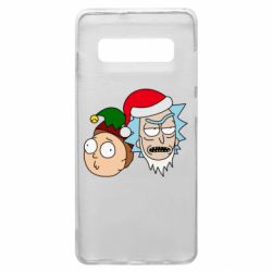 Чехол для Samsung S10+ New Year's Rick and Morty - PrintSalon