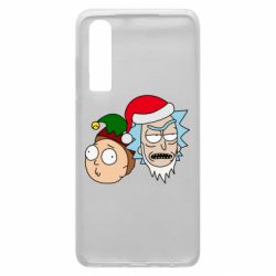 Чехол для Huawei P30 New Year's Rick and Morty - PrintSalon