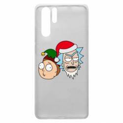 Чехол для Huawei P30 Pro New Year's Rick and Morty