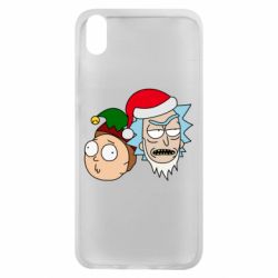 Чехол для Xiaomi Redmi 7A New Year's Rick and Morty - PrintSalon