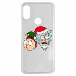 Чехол для Xiaomi Redmi Note 7 New Year's Rick and Morty - PrintSalon