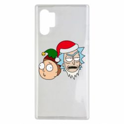 Чехол для Samsung Note 10 Plus New Year's Rick and Morty